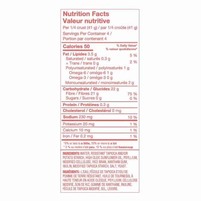 Carbonaut - Gluten-Free Pizza Crusts - Thin (164g)  - Back
