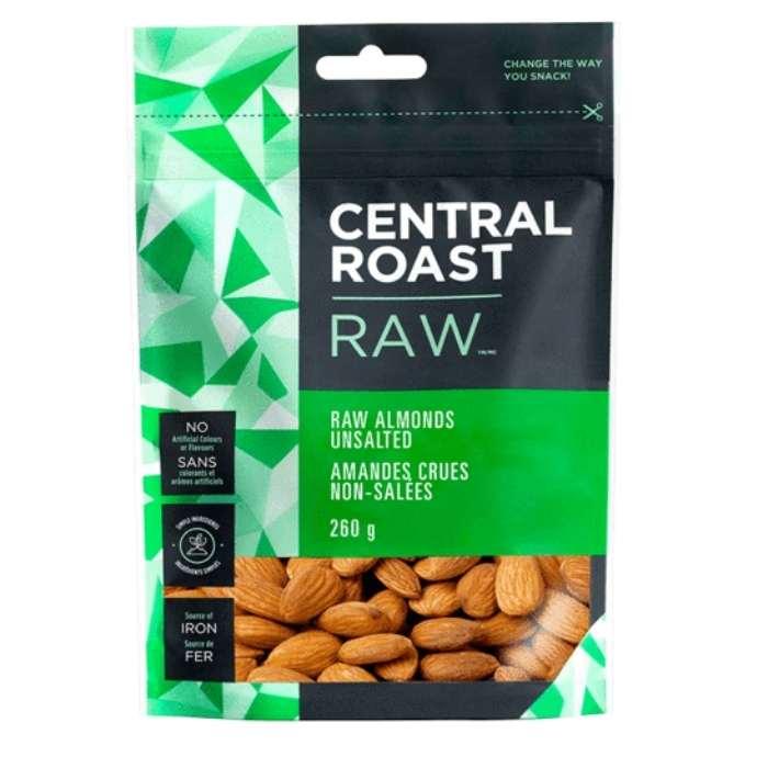Central Roast - Raw Almonds Unsalted, 260g- Front