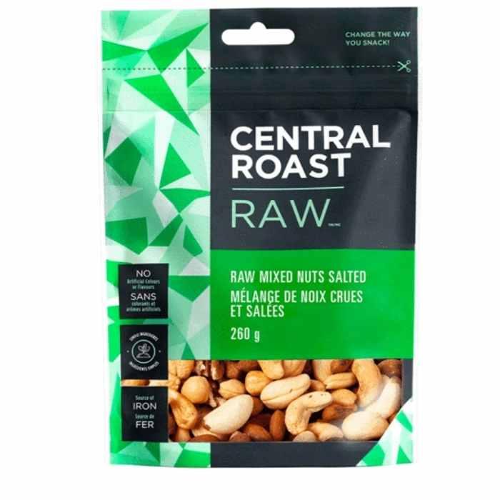 Central Roast- Raw Mixed Nuts Salted 260g- Front