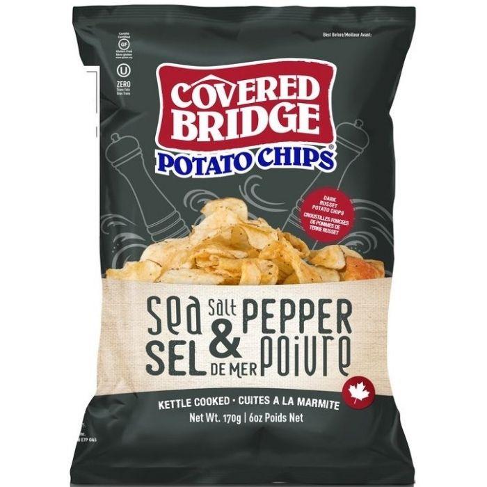 Covered Bridge - Sea Salt & Pepper Chips, 142g