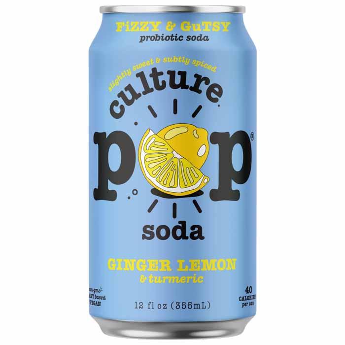 Culture Pop - Probiotic Sodas Ginger Lemon, 355ml