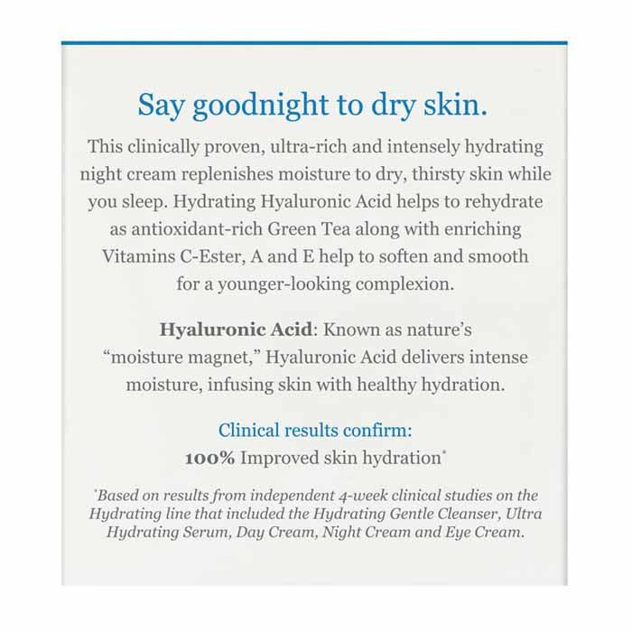 DERMA E - Hydrating Cream with Hyaluronic Acid - Night, 56g - back