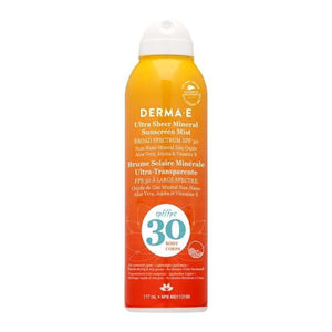 DERMA E - Ultra Sheer Mineral Body Sunscreen Mist SPF 30, 177ml