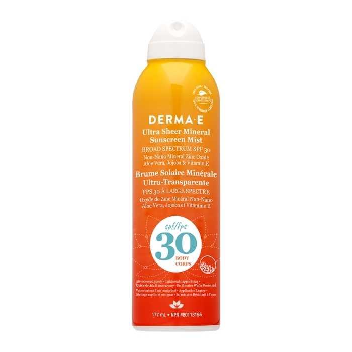 DERMA E - Ultra Sheer Mineral Body Sunscreen Mist SPF 30