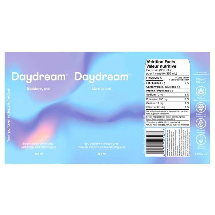 Daydream - Infused Hemp Oil Sparkling Water, 355ml | Assorted Flavours