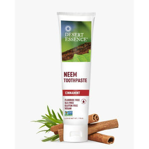 Desert Essence - Neem Toothpaste - Cinnamint, 176g