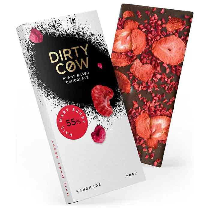 Dirty Cow Chocolate - Plant-Based Chocolate - Hail Mary Berry (80g)