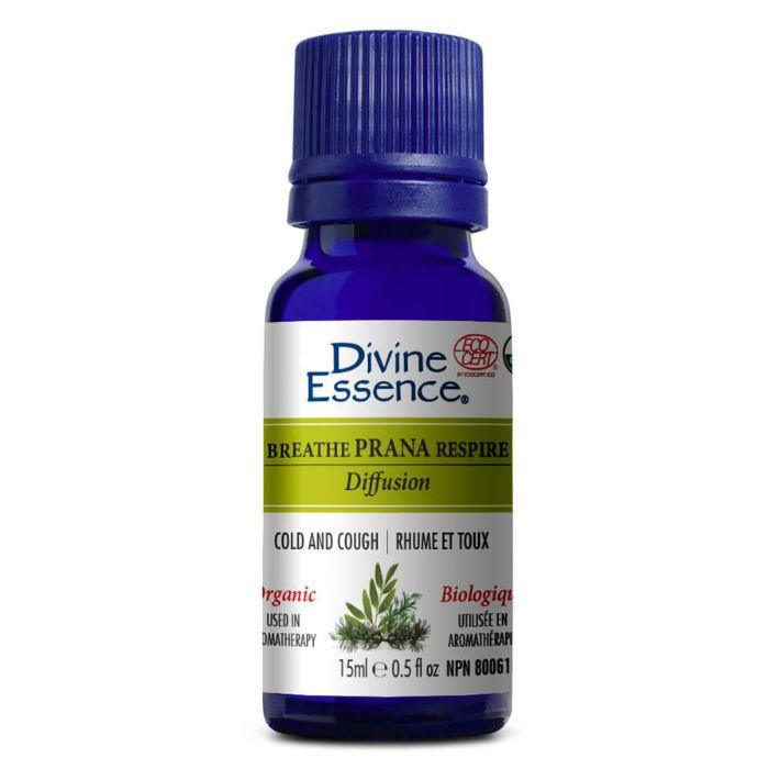 Divine Essence - Organic Breathe Prana Essential Oil Blend 15ml - front