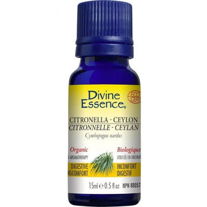 Divine Essence - Organic Citronella Ceylon Essential Oil, 15ml