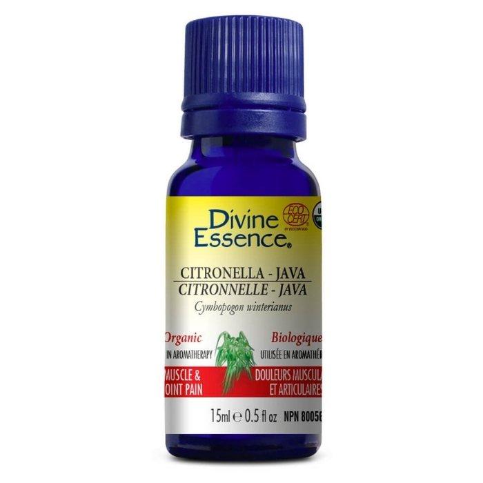 Divine Essence - Organic Java Citronella Essential Oil, 15ml - front