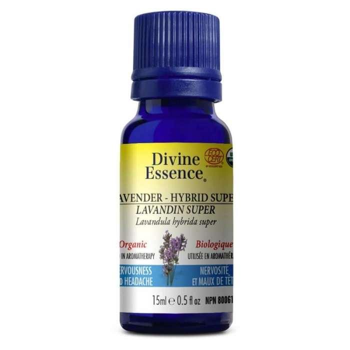 Divine Essence - Organic Lavender Hybrid Super Essential Oil 15ml - front