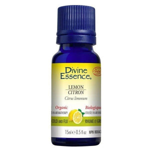Divine Essence - Organic Lemon Essential Oil, 15ml