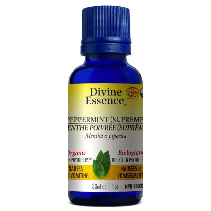 Divine Essence - Organic Supreme Peppermint Essential Oil 30ml - front