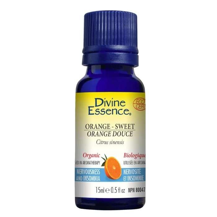 Divine Essence - Organic Sweet Orange Essential Oil 15ml - front