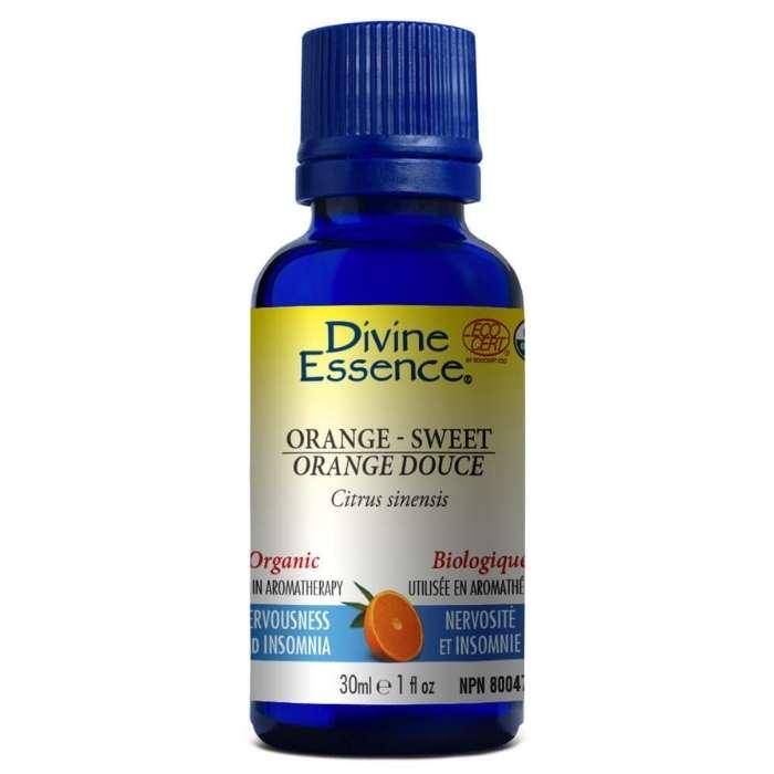 Divine Essence - Organic Sweet Orange Essential Oil 30ml - front