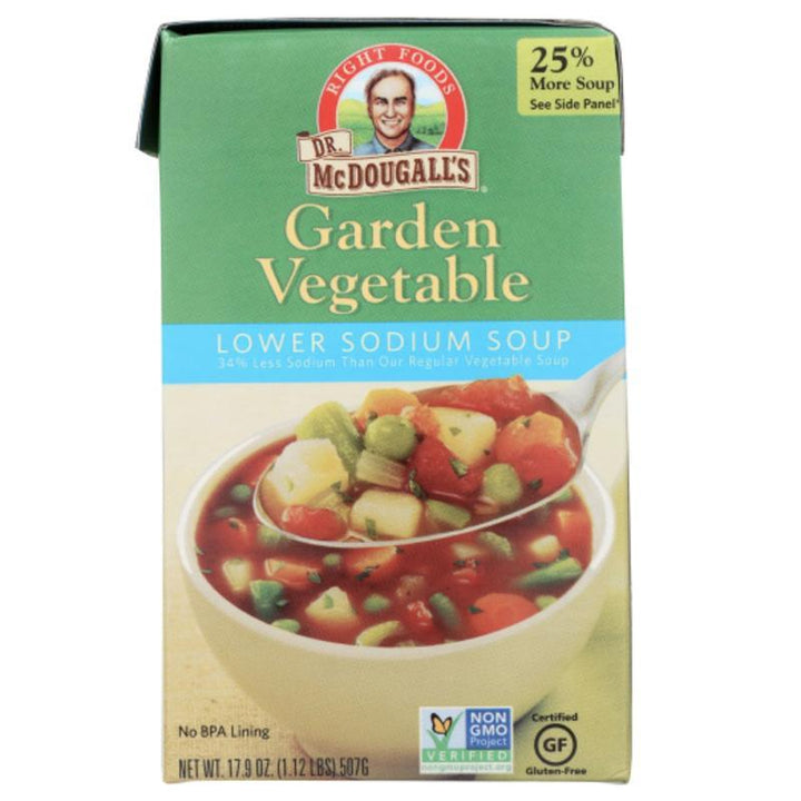 Dr McDougall’s – Garden Vegetable Lower Sodium Soup, 17.9 Oz- Pantry 1