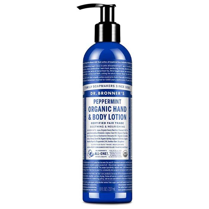 Dr. Bronner's - Organic Hand & Body Lotions - Peppermint, 237ml