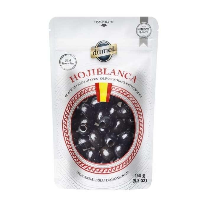 Dumet AG - Hojiblanca Black Spanish Olives, 150g- Front