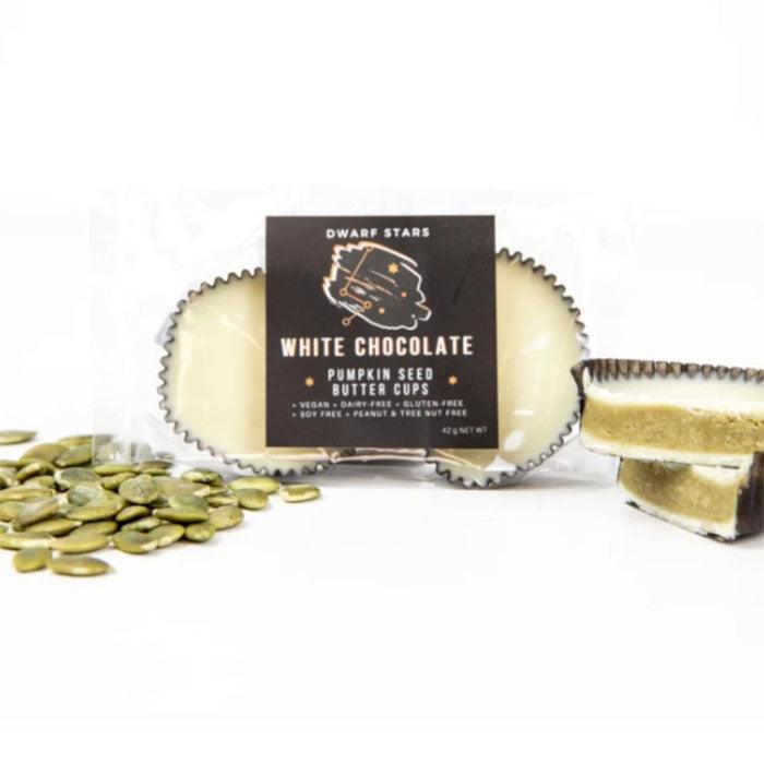 Dwarf Stars - Chocolate Pumpkin Seed Butter Cups White, 42g