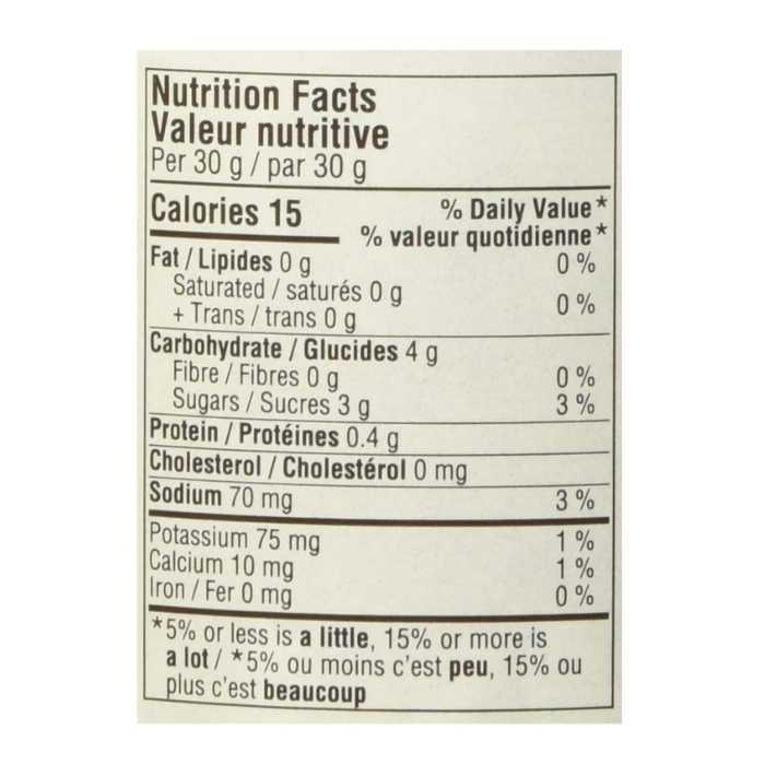 Eat Wholesome - Organic Pickled Baby Beets, 500ml - Nutrition Facts