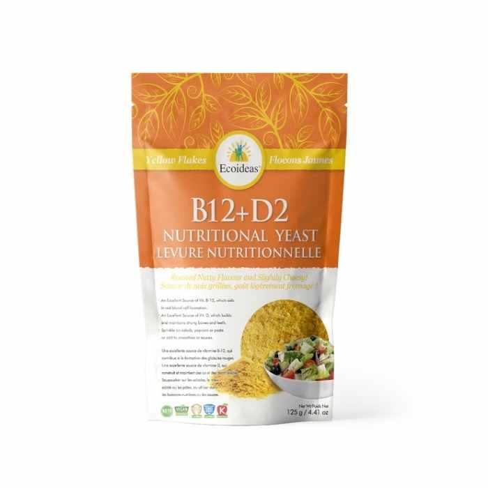 Ecoideas - Nutritional Yeast with B12 + D2, 125g