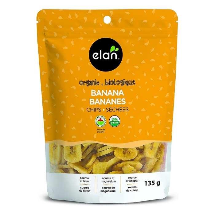 Elan - Organic Banana Chips, 135g - front