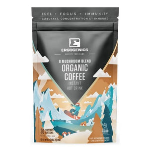 Ergogenics Nutrition - 8 Mushroom Blend - Instant Coffee, 120g