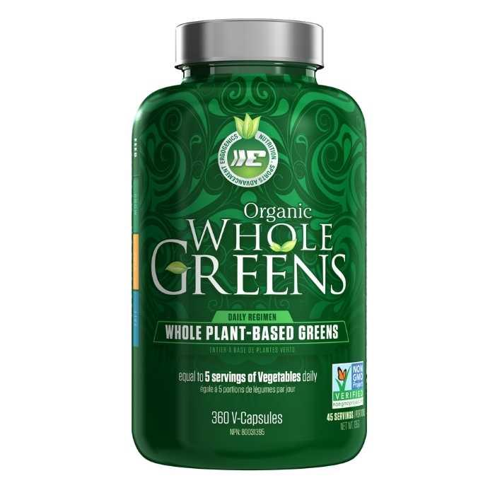 Ergogenics Nutrition - Organic Whole Greens, 360 Capsules - front