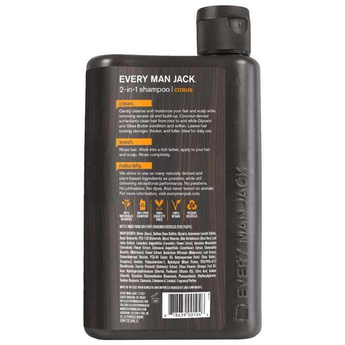 Every Man Jack - 2-in-1 Daily Shampoo & Conditioner - Citrus, 400ml  - back