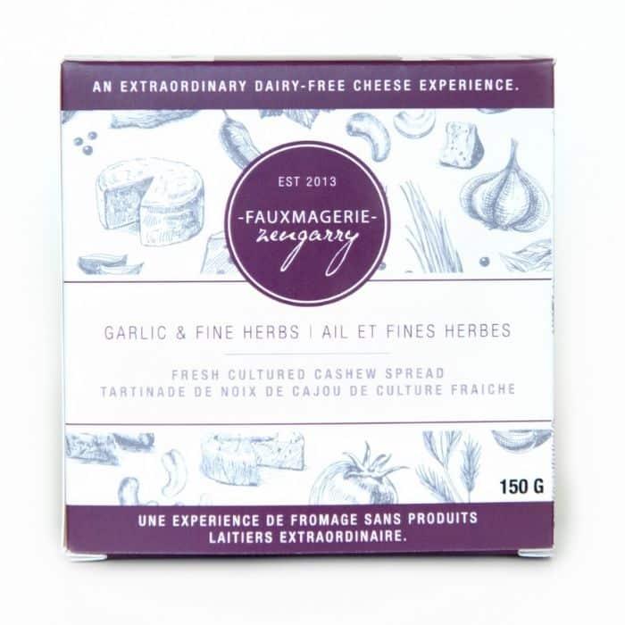 Fauxmagerie Zengarry - Garlic & Fine Herbs Cashew Cheese, 150g - front