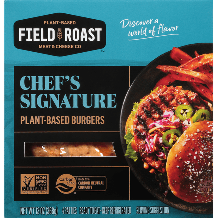 Field Roast - Chef’s Signature Plant-Based Burgers, 13oz- Pantry 1