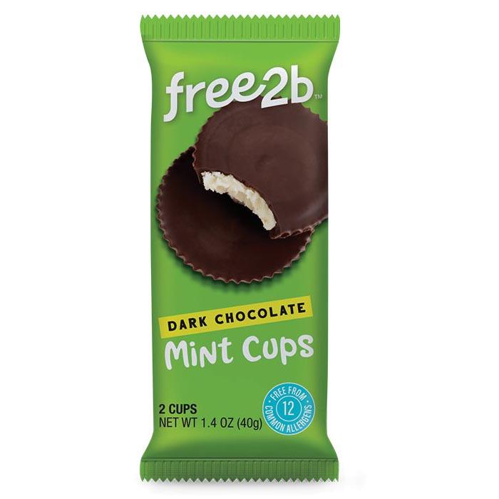 Free2B  - Suncups Mint Cups Coated in Dark Chocolate, 40g