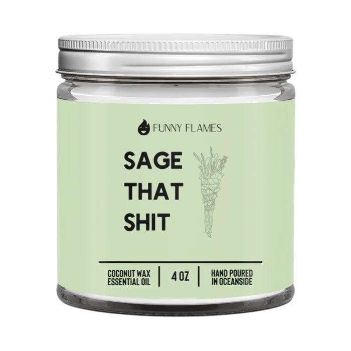 Funny Flames Candle Co - Funny Candles - Sage That Sht, 113g 