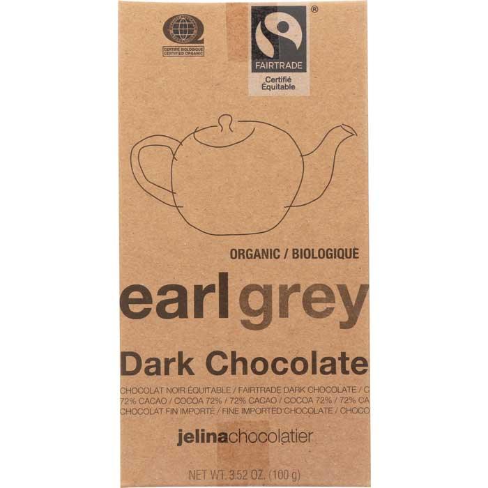 Galerie Au Chocolat - Fairtrade Dark Chocolate Bars (72%) - Earl Grey, 100g