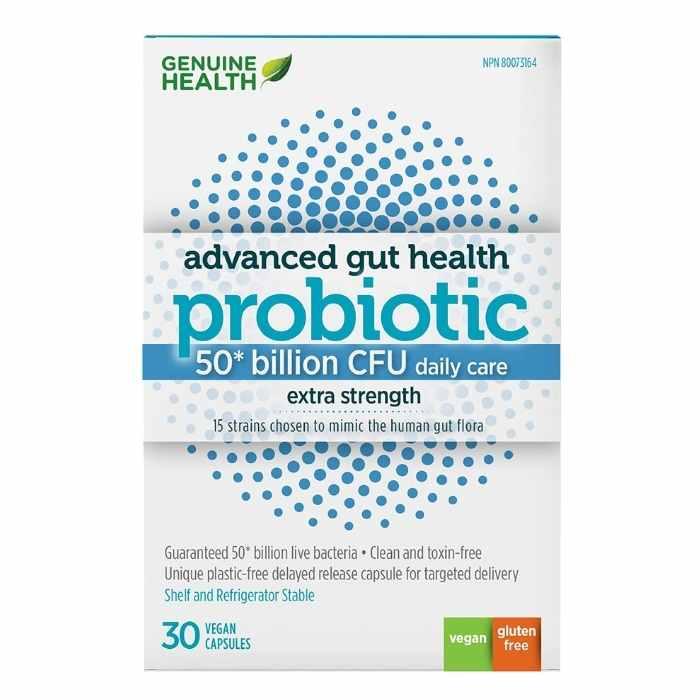 Genuine Health - Advanced Gut Health Probiotic Mood 50 Billion CFU, 30 Capsules