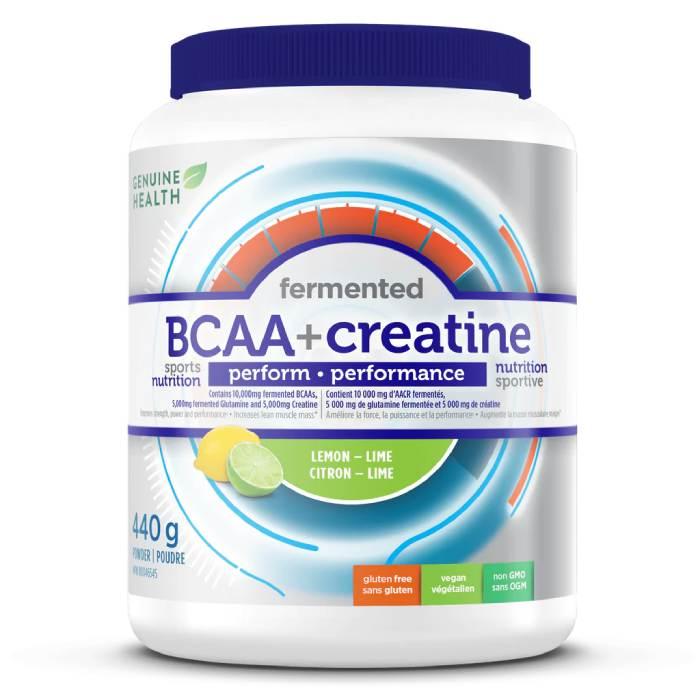 Genuine Health - Fermented BCAA + Creatine Lemon Lime, 440g