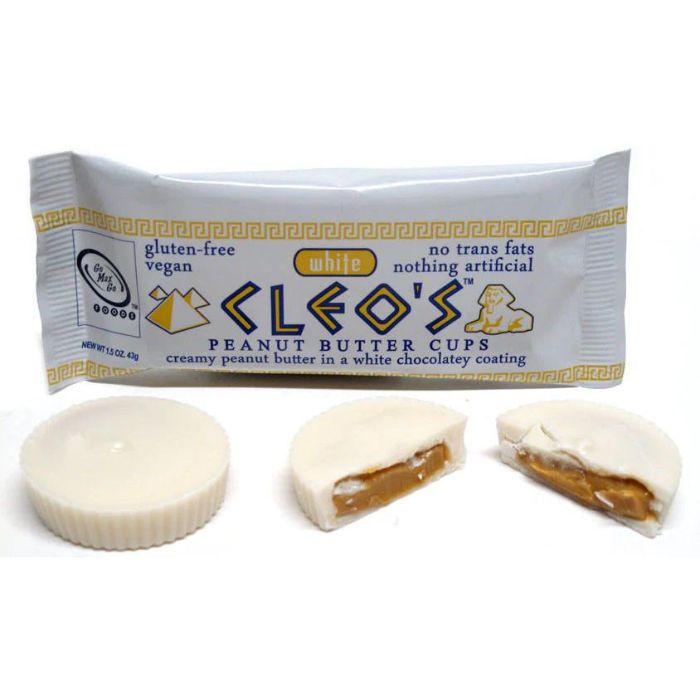 Go Max Go - Cleo's Peanut Butter Cups white chocolate, 43g - front