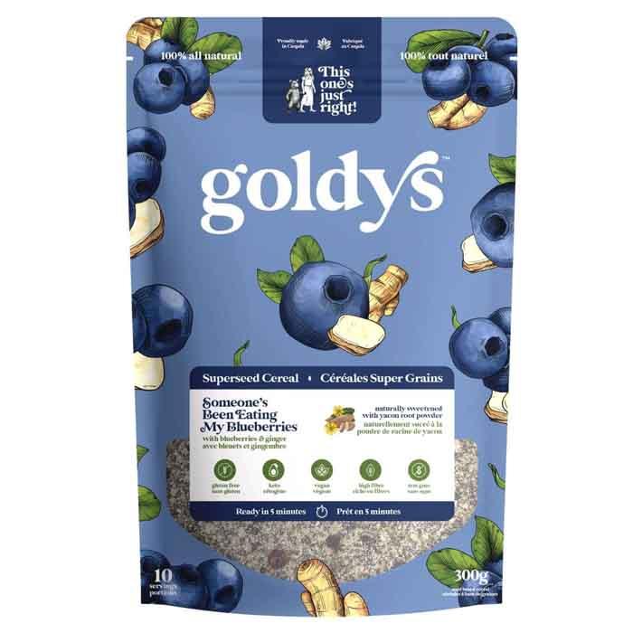 Goldy's - Superseed Cereal, 300g (10 Servings), Blueberry & Ginger