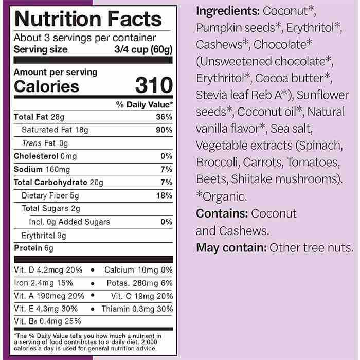 Good To Go - Grain-Free Granola Chocolate, 200g - back