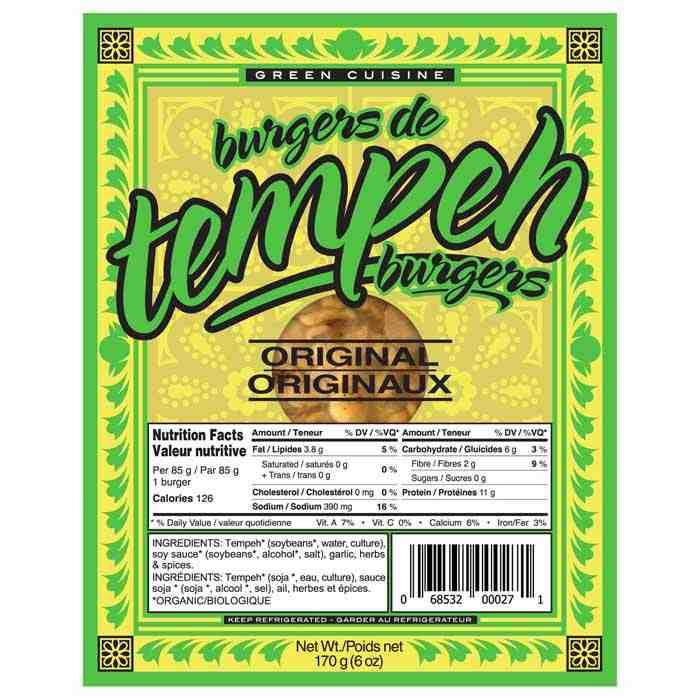 Green Cuisine - Tempeh Burgers Original, 170g