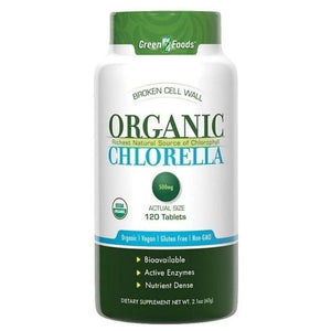 Green Foods - Organic Chlorella 500mg, 120 tablets
