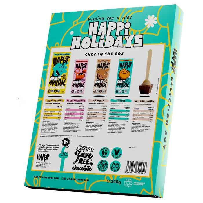 Happi - Happi Holidays Chocolate Bar Selection Box, 240g - Back