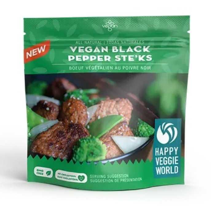 Happy Veggie World - Vegan Black Pepper Ste'ks