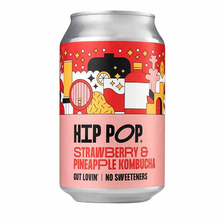 Hip Pop - Kombucha Strawberry Pineapple, 330ml 