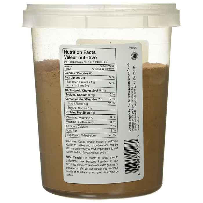 INARI - Org Raw Cacao Powder, 300g - Back
