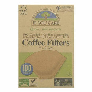 If You Care - Unbleached No. 2 Coffee Filters, 100 Filters