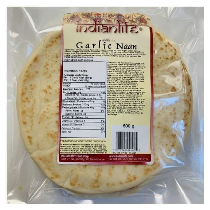 IndianLife - Naan Flatbread (Plain & Garlic), 500g- Pantry 2
