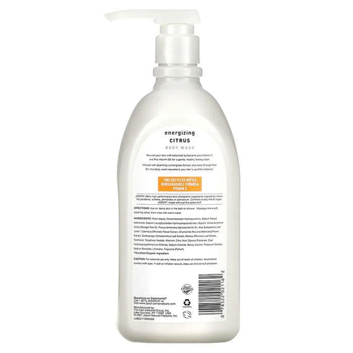Jason Natural Products - Body Wash - Revitalizing Citrus, 887ml  - back