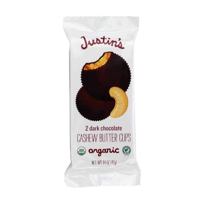 Justin's - Dark Chocolate Cashew Butter Cups  - Front