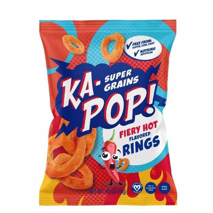Ka-Pop! - Super Grains Puffs | Multiple Flavours & Sizes - Fiery Hot Rings 78g